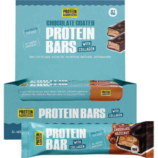 Protein Supplies Australia Protein Bar with Collagen Chocolate Hazelnut - Box of 12