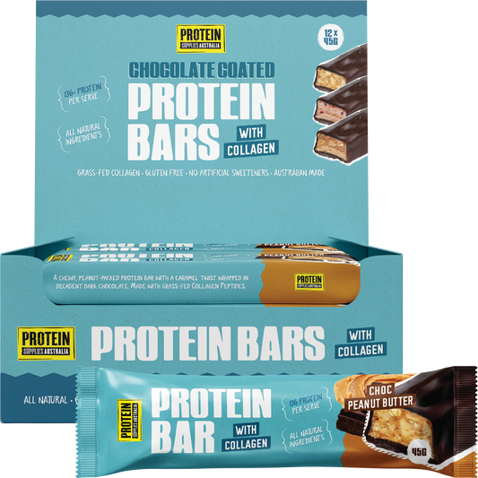 Protein Supplies Australia Protein Bar with Collagen Choc Peanut Butter - Box of 12