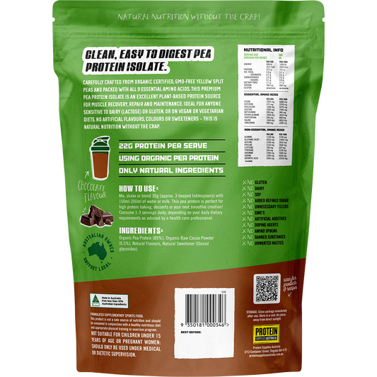 Protein Supplies Australia Pea Protein Isolate Chocolate