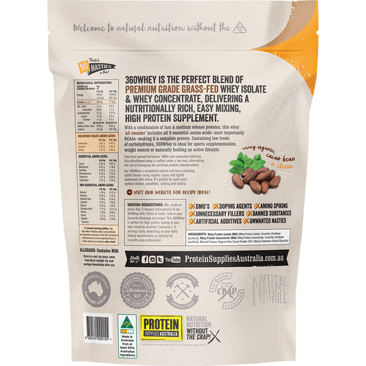 Protein Supplies Australia 360Whey Chocolate WPI+WPC Combo