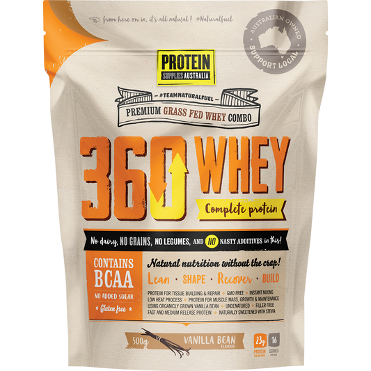 Protein Supplies Australia 360Whey Vanilla Bean WPI+WPC Combo