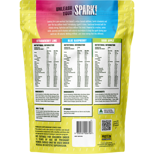 Protein Supplies Australia Spark Pre-Workout Sample Pack