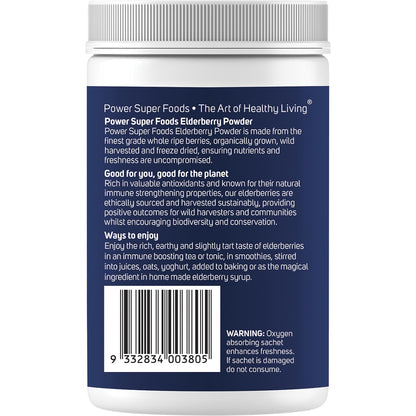 POWER SUPER FOODS Elderberry Powder Certified Organic 1 x 120g