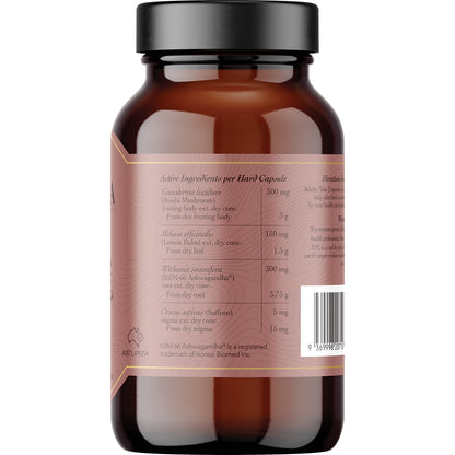 RITUA STRESS Saffron Ashwagandha LemonBalm Reishi 1 x 60 Caps