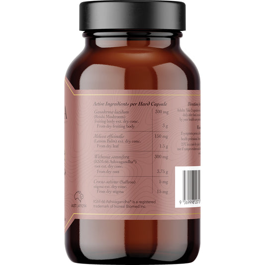 RITUA STRESS Saffron Ashwagandha LemonBalm Reishi 1 x 60 Caps