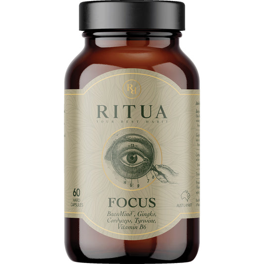 RITUA FOCUS BacoMind Ginko Cordyceps Tyrosine B6 1 x 60 Caps