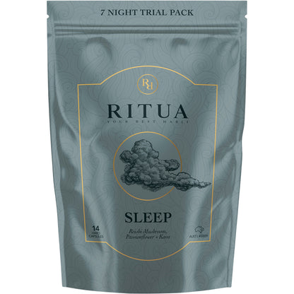 RITUA SLEEP Trial Pack Reishi Mushroom Passionflower Kava 1 x 14 Caps
