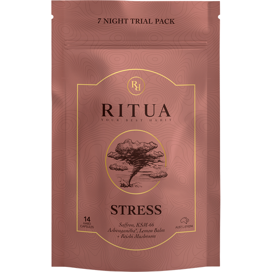 Ritua STRESS Trial Pack Saffron Ashwagandha LemonBalm Reishi