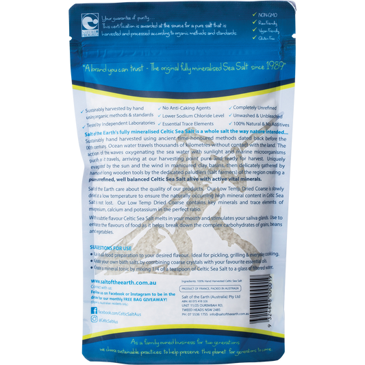SALT OF THE EARTH Celtic Sea Salt Low Temp Dried Coarse
