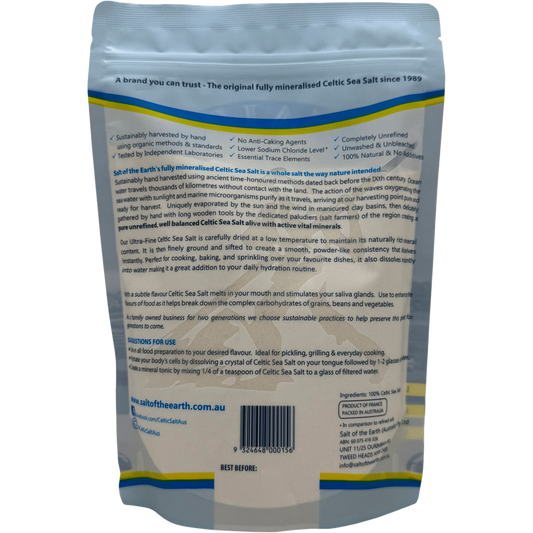 SALT OF THE EARTH Celtic Sea Salt Ultra Fine
