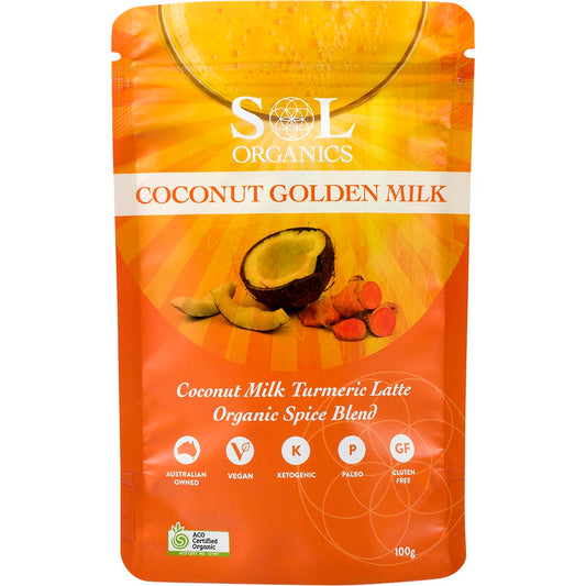 SOL ORGANICS Coconut Golden Milk Turmeric Blend 1 x 100g