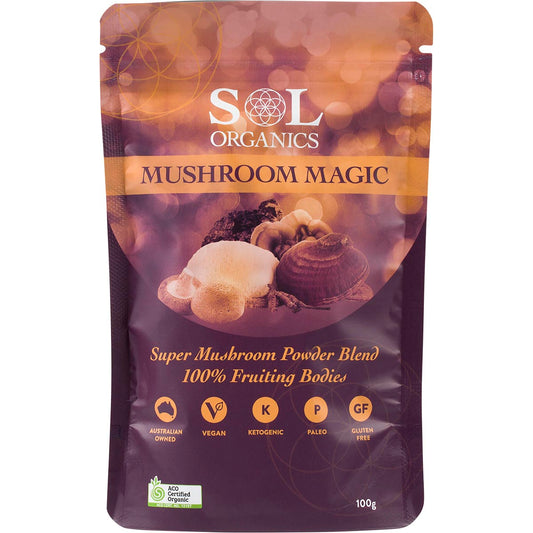 SOL ORGANICS Mushroom Magic Super Mushroom Powder Blend 1 x 100g