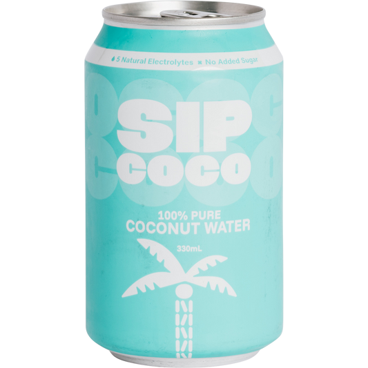 SIP COCO 100% Pure Coconut Water Can - Box of 12