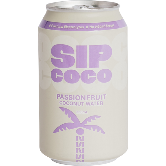 SIP COCO Passionfruit Coconut Water Can - Box of 12