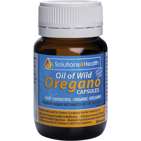 Solutions 4 Health Oil of Wild Oregano VegeCaps 24 x 30 Caps