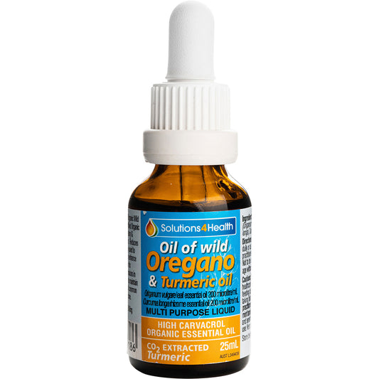 SOLUTION 4 HEALTH Oil of Wild Oregano with Turmeric Oil 1 x 25ml