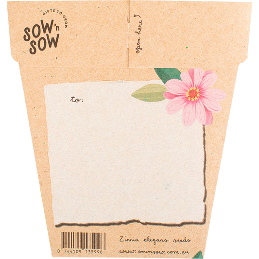 Sow 'n Sow Gift of Seeds Happy Birthday Zinnia