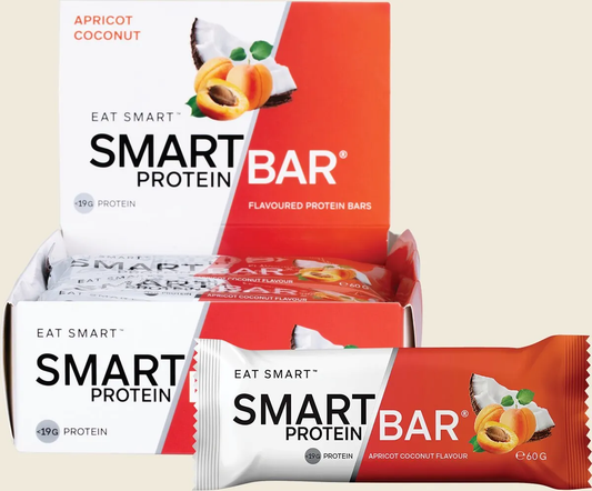 Smart Protein Bar Apricot Coconut Flavour Protein Bar - Box of 12