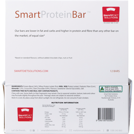 Smart Protein Bar Chocolate Choc Chip Flavour Protein Bar - Box of 12