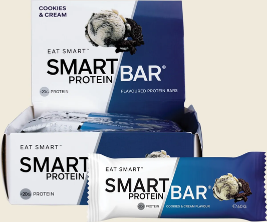Smart Protein Bar Cookies & Cream Flavour Protein Bar - Box of 12