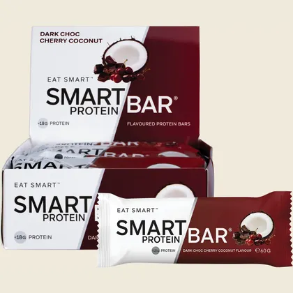 Smart Protein Bar Dark Choc Cherry Coconut Flavour Protein Bar - Box of 12