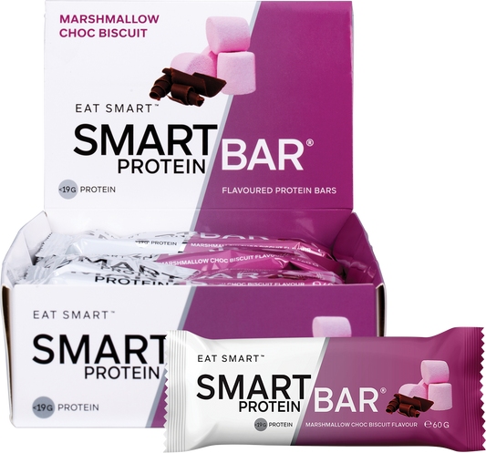 Smart Protein Bar Marshmallow Choc Biscuit Flavour Protein Bar - Box of 12