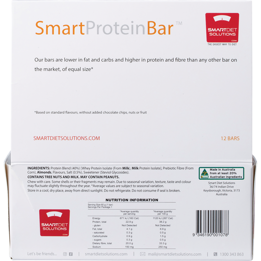 Smart Protein Bar Salted Caramel Flavour Protein Bar - Box of 12
