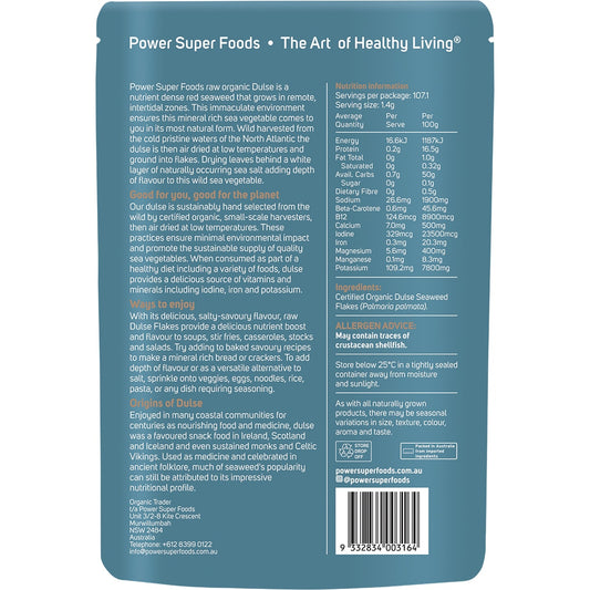 POWER SUPER FOODS Dulse Flakes Certified Organic 1 x 150g