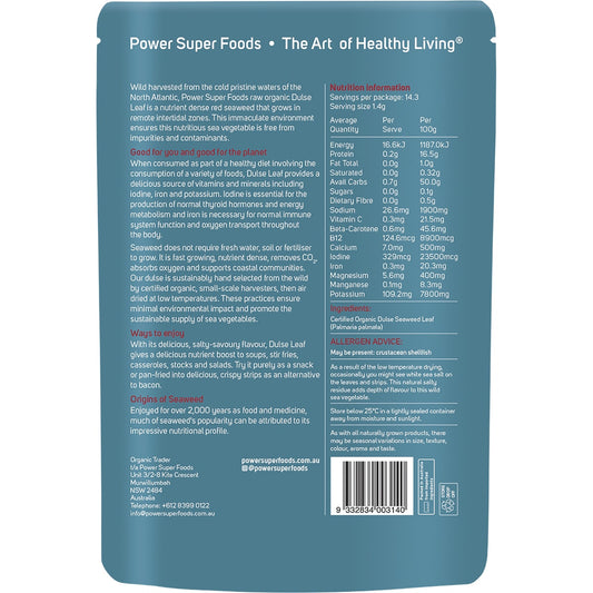 POWER SUPER FOODS Dulse Leaf Certified Organic 1 x 20g