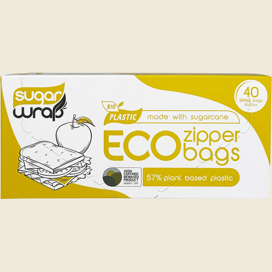 SugarWrap Eco Zipper Bags Made with Sugarcane Small