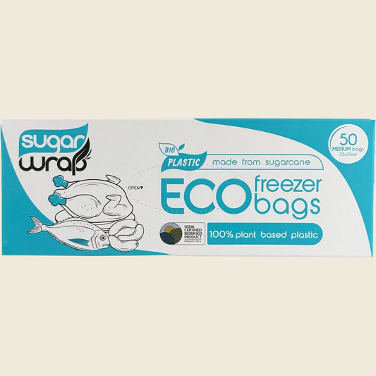 SugarWrap Eco Freezer Bags Made from Sugarcane Medium