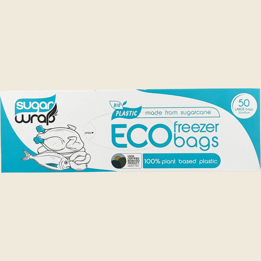 SugarWrap Eco Freezer Bags Made from Sugarcane Large