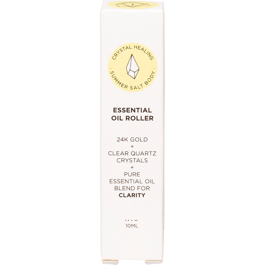 Summer Salt Body Essential Oil Roller 24K Gold Clarity Clear Quartz