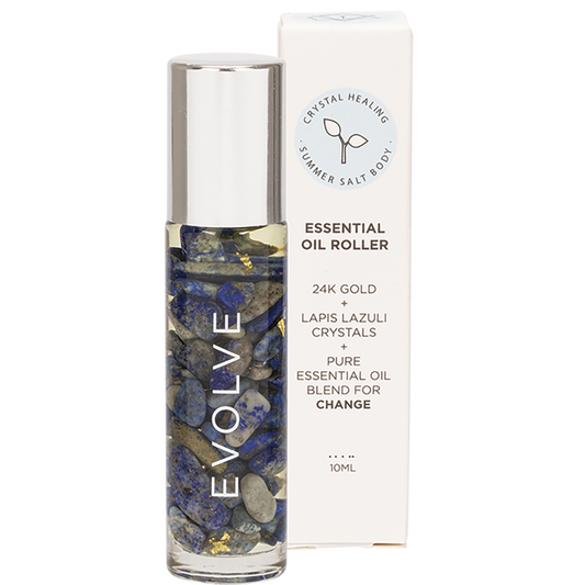 Summer Salt Body Essential Oil Roller 24K Gold Evolve Lapis Lazuli