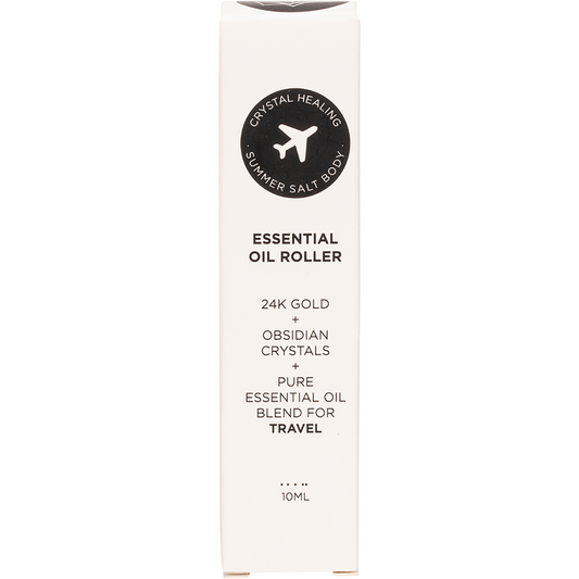 Summer Salt Body Essential Oil Roller 24K Gold Travel Obsidian