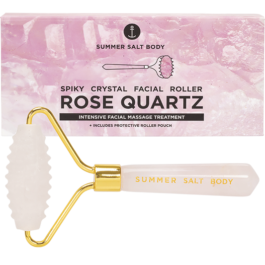 Summer Salt Body Spiky Crystal Facial Roller Rose Quartz
