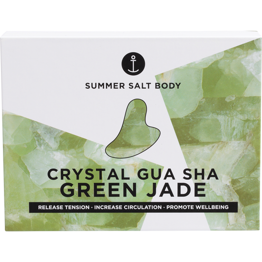 Summer Salt Body Crystal Gua Sha Green Jade
