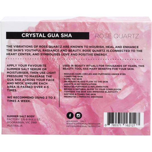 Summer Salt Body Crystal Gua Sha Rose Quartz