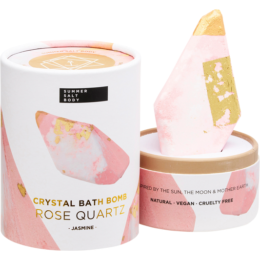 Summer Salt Body Crystal Bath Bomb Rose Quartz Jasmine