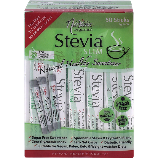 Nirvana Organics Stevia & Erythritol Sweetener Stevia Slim Sticks