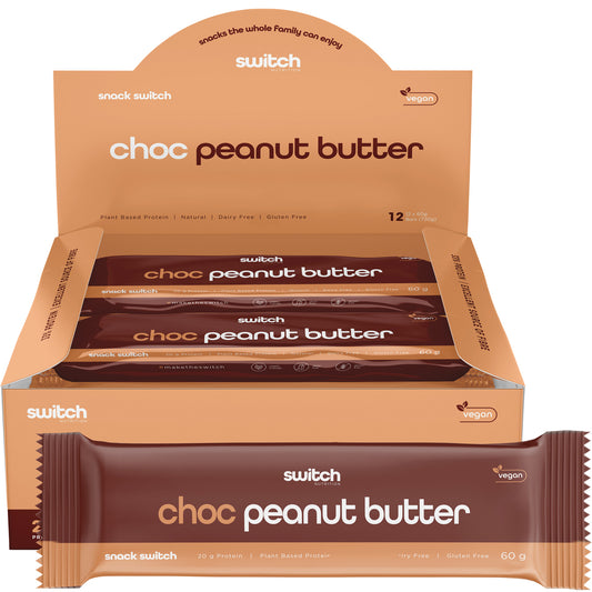 SWITCH NUTRITION Plant Protein Bar Choc Peanut Butter x 12