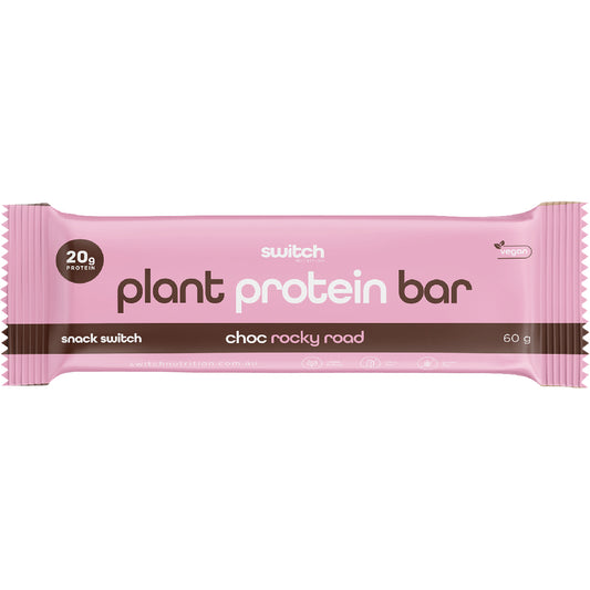 SWITCH NUTRITION Plant Protein Bar Choc Rocky Road x 12