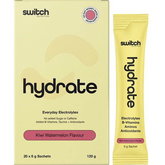 Switch Nutrition Hydrate Electrolytes No Added Sugar Kiwi Watermelon