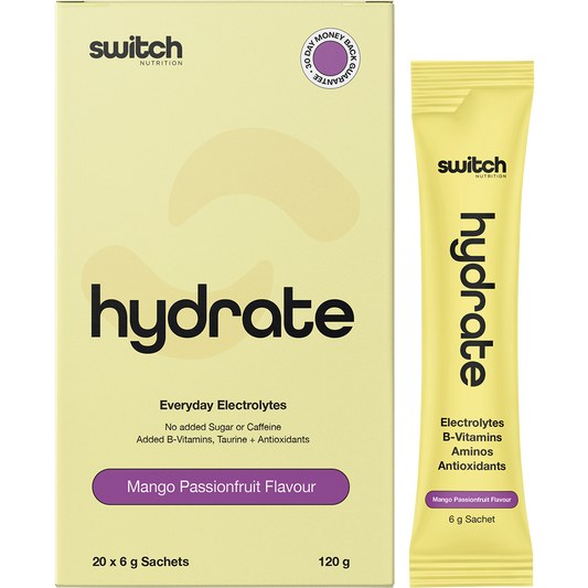Switch Nutrition Hydrate Electrolytes No Added Sugar Mango Passionfruit