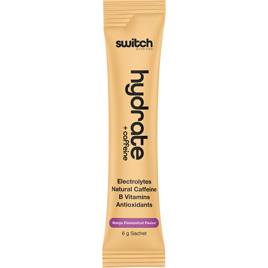 Switch Nutrition Hydrate + Caffeine Sachets Mango Passionfruit