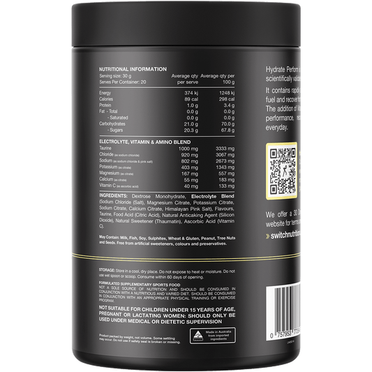 Switch Nutrition Perform Hasta Hydrate & Carbs Kiwi Watermelon