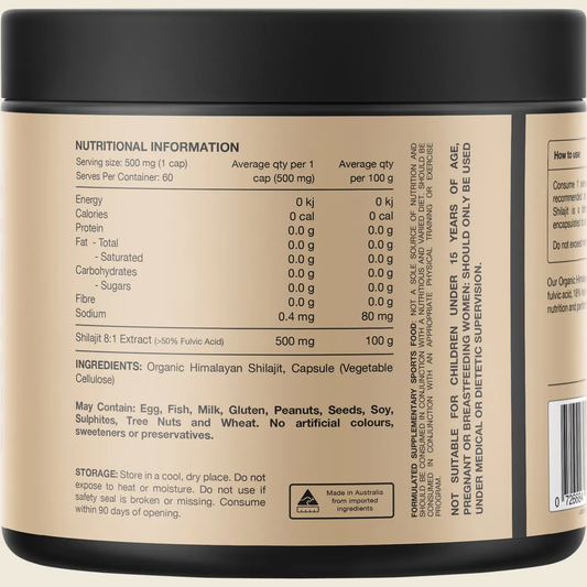 Switch Nutrition Shilajit Organic Himalayan Shilajit 8:1