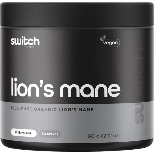 SWITCH NUTRITION Lion's Mane 100% Pure Organic Unflavoured 1 x 60g