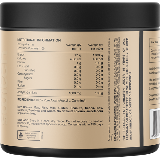 Switch Nutrition Carnitine 100% Pure Acetyl L-Carnitine Unflavoured