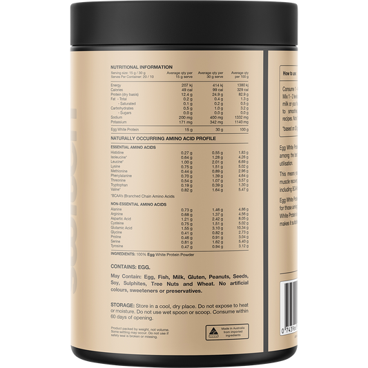Switch Nutrition Egg White Protein Powder Unflavoured